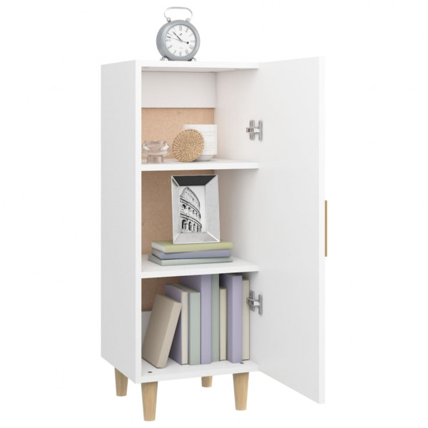 Aparador de madera contrachapada blanco 34.5x34x90 cm M 4