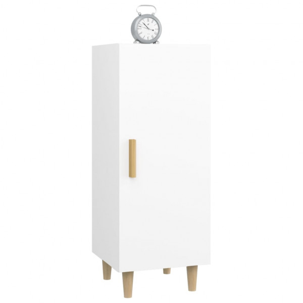 Aparador de madera contrachapada blanco 34.5x34x90 cm M 5