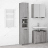 Armario de baño madera contrachapada gris Sonoma 32x34x188.5 cm 1