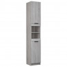 Armario de baño madera contrachapada gris Sonoma 32x34x188.5 cm 2