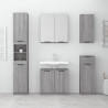 Armario de baño madera contrachapada gris Sonoma 32x34x188.5 cm 3