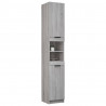 Armario de baño madera contrachapada gris Sonoma 32x34x188.5 cm 5