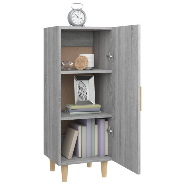 Aparador de madera contrachapada gris Sonoma 34.5x34x90 cm M 4