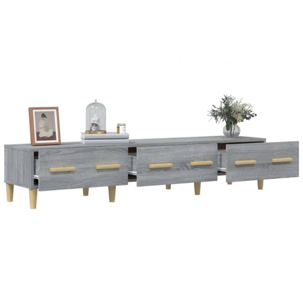 Mueble para TV madera contrachapada gris Sonoma 150x34.5x30 cm M 4
