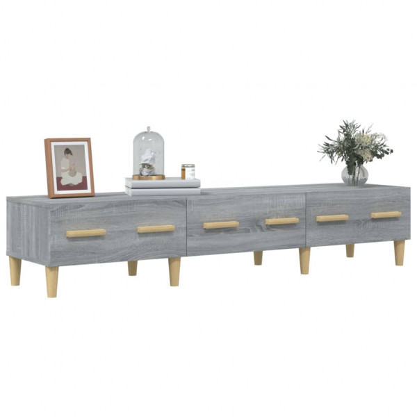 Mueble para TV madera contrachapada gris Sonoma 150x34.5x30 cm M 5