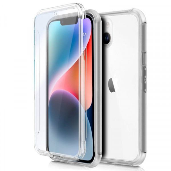 Funda COOL Silicona 3D para iPhone 14 Plus (Transparente Frontal + Trasera) D