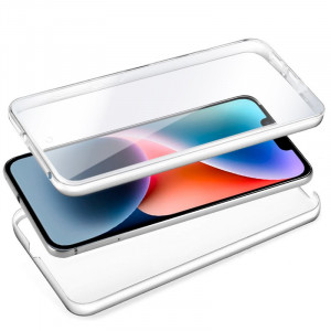 Fundação COOL Silicone 3D para iPhone 14 Além disso (Border Transparent + Trash) H