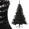 Medio árbol de Navidad artificial con soporte PVC negro 150 cm 3