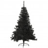 Medio árbol de Navidad artificial con soporte PVC negro 150 cm 4