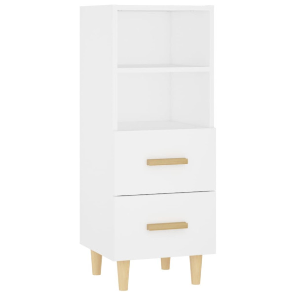 Aparador de madera contrachapada blanco 34.5x34x90 cm M 2