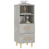 Aparador de madera contrachapada gris hormigón 34.5x34x90 cm 4