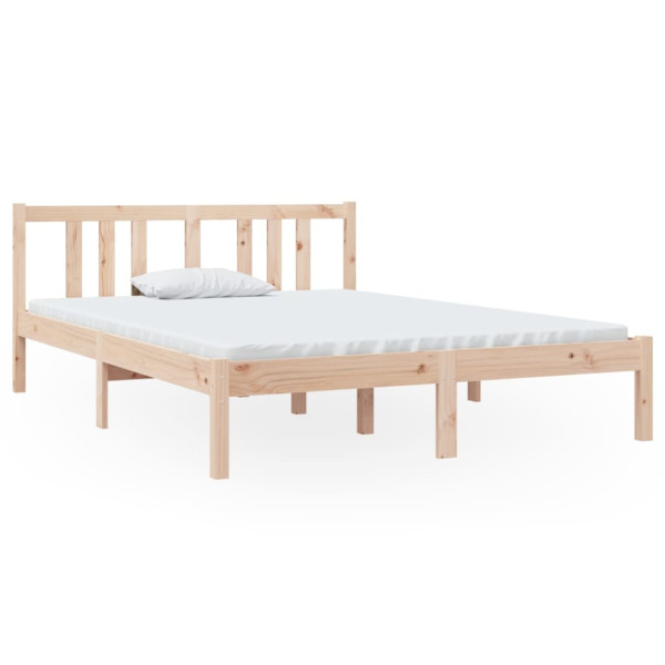 Estrutura de cama casal 135x190 cm madeira maciça M 2