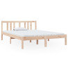 Estrutura de cama casal 135x190 cm madeira maciça 2