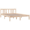 Estrutura de cama casal 135x190 cm madeira maciça 3