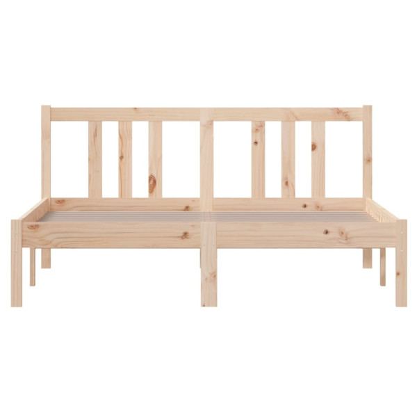Estructura de cama madera maciza 135x190 cm M 4