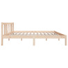 Estructura de cama madera maciza 135x190 cm 5