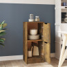 Aparador madera contrachapada color roble ahumado 30x30x70 cm 3