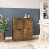 Aparadores 2 pcs 30x30x70 cm madeira processada carvalho fumado 1