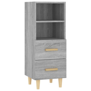 Aparador de madera contrachapada gris Sonoma 34.5x34x90 cm H