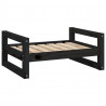 Cama para cães 65.5x50.5x28 cm madeira de pinho maciça preto 2