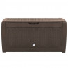 Caixa de arrumação p/ jardim 119x48x60cm polipropileno castanho 2