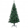 Árbol de Navidad artificial puntas iridiscentes PVC verde 150cm 2