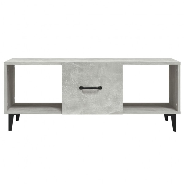 Mesa de centro madera contrachapada gris hormigón 102x50x40 cm M 5