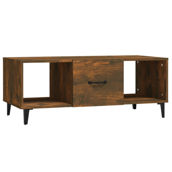 Mesa de centro madera contrachapada roble ahumado 102x50x40 cm M 2