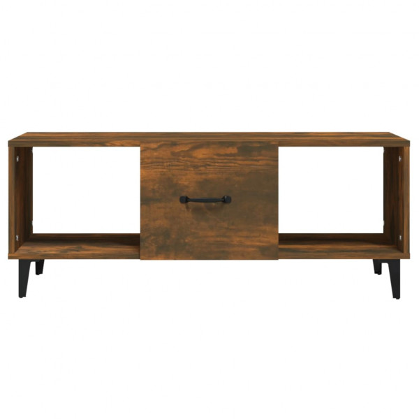 Mesa de centro madera contrachapada roble ahumado 102x50x40 cm M 5