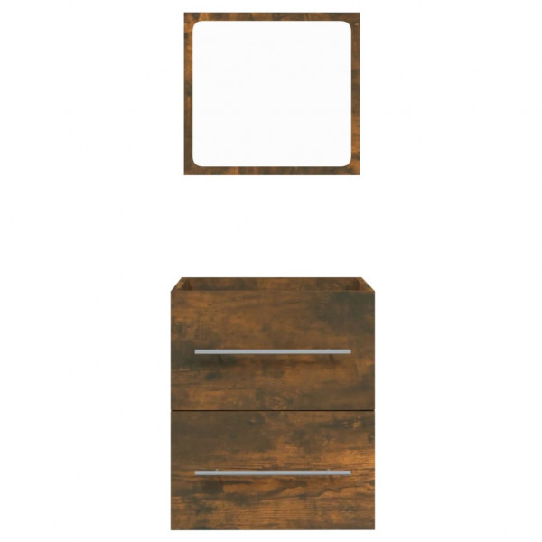 Armario de baño con espejo color roble ahumado 41x38.5x48 cm M 5