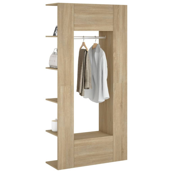 Muebles de recibidor 2 uds madera contrachapada roble sonoma M 5