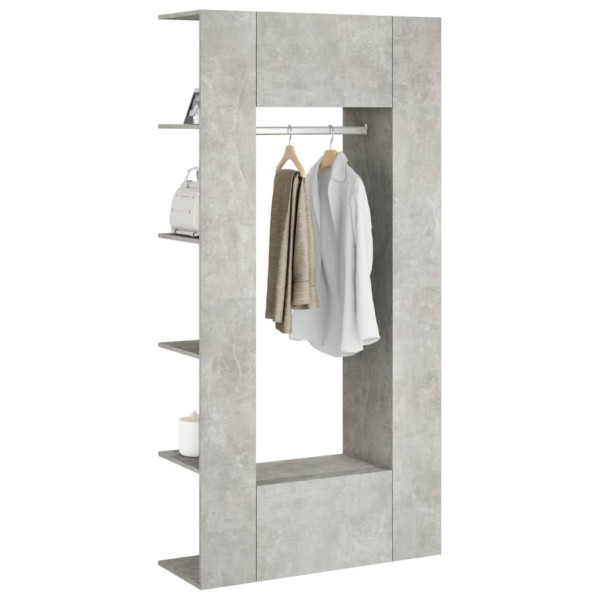Muebles de recibidor 2 uds madera contrachapada gris hormigón M 2