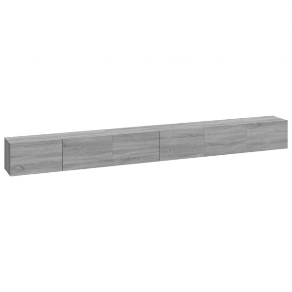 Set de muebles para TV 3 pzas madera contrachapada gris Sonoma M 2