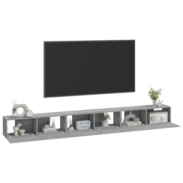 Set de muebles para TV 3 pzas madera contrachapada gris Sonoma M 3