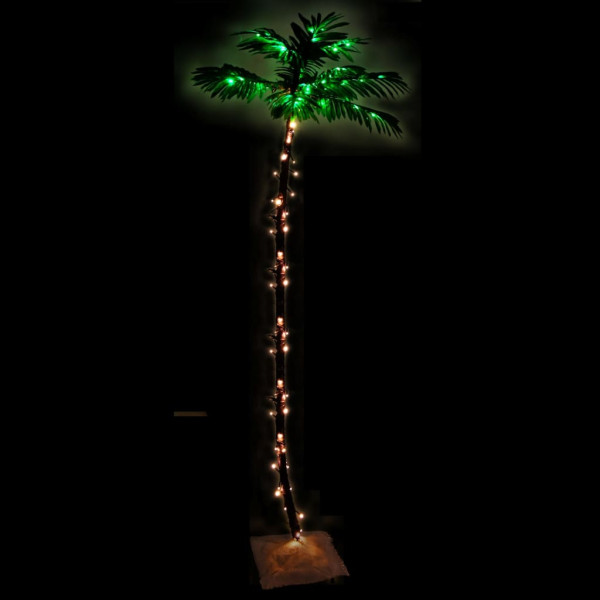 Palmera artificial con 136 LED blanco cálido 220 cm M 3
