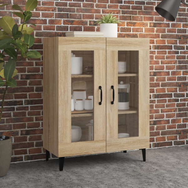 Aparador de madera de ingeniería roble Sonoma 69.5x34x90 cm D