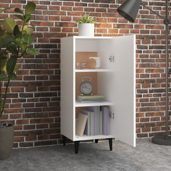 Aparador de madera contrachapada blanco 34.5x34x90 cm M 3
