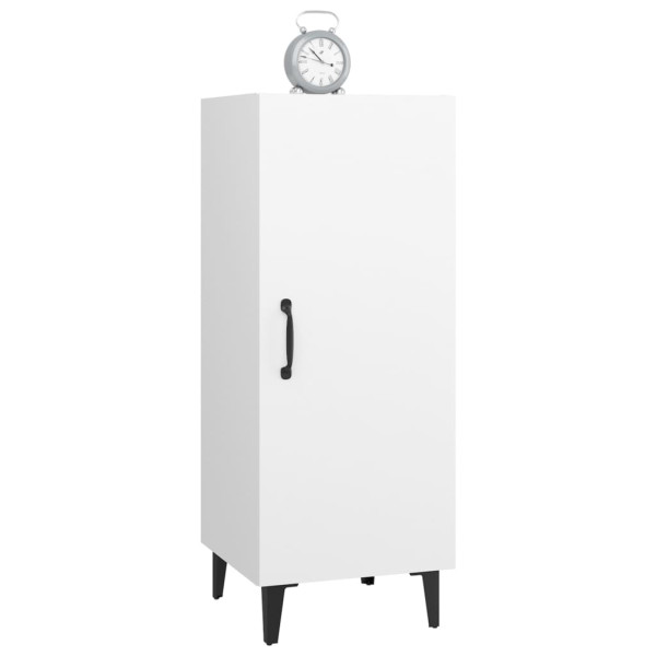 Aparador de madera contrachapada blanco 34.5x34x90 cm M 5