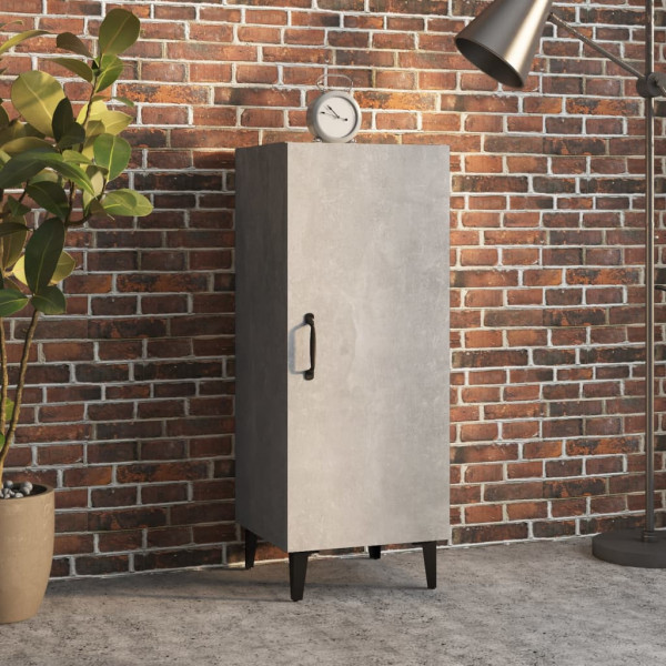 Aparador de madera contrachapada gris hormigón 34.5x34x90 cm D
