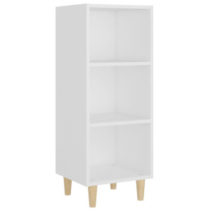 Aparador de madera contrachapada blanco 34.5x32.5x90 cm H