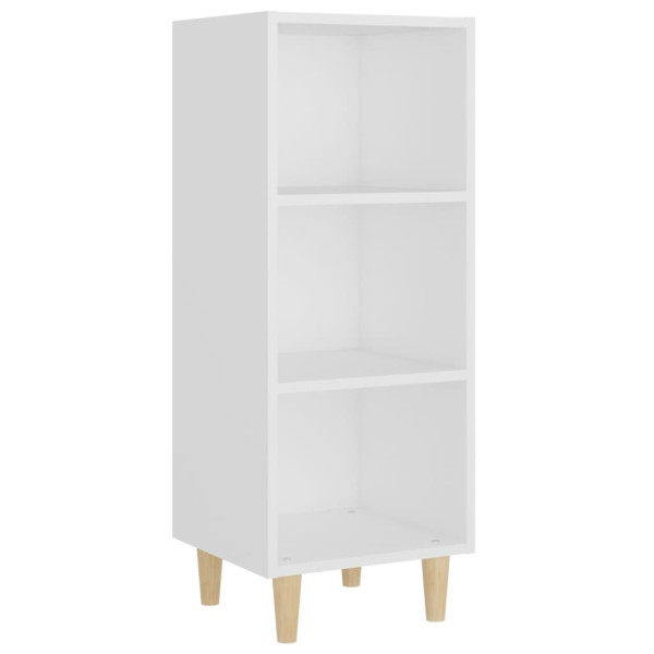 Aparador de madera contrachapada blanco 34.5x32.5x90 cm M 2