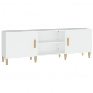 Mueble para TV madera contrachapada blanco 150x30x50 cm H