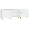 Mueble para TV madera contrachapada blanco 150x30x50 cm 2