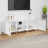 Mueble para TV madera contrachapada blanco 150x30x50 cm 3