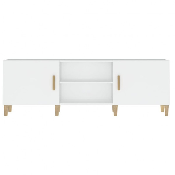 Mueble para TV madera contrachapada blanco 150x30x50 cm M 5
