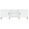 Mueble para TV madera contrachapada blanco 150x30x50 cm 5