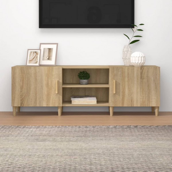 Mueble para TV madera contrachapada roble sonoma 150x30x50 cm D