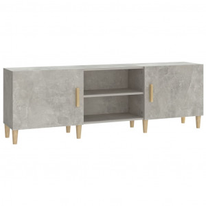 Mueble de TV madera contrachapada gris hormigón 150x30x50 cm H