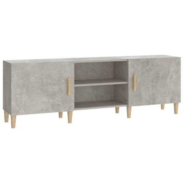 Mueble de TV madera contrachapada gris hormigón 150x30x50 cm M 2