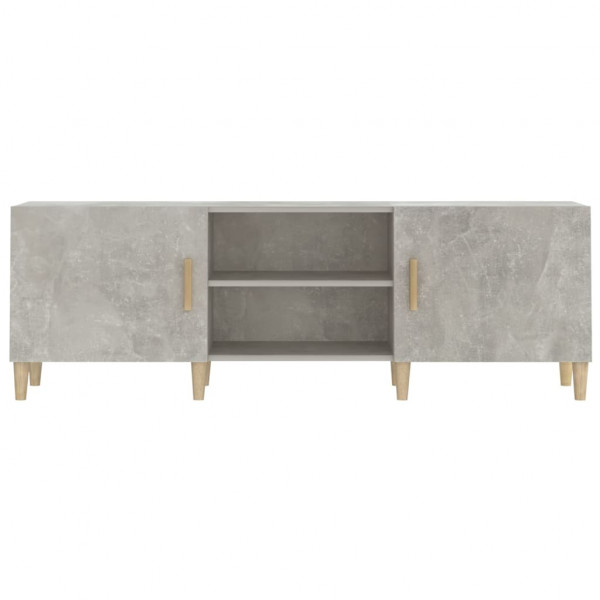 Mueble de TV madera contrachapada gris hormigón 150x30x50 cm M 5